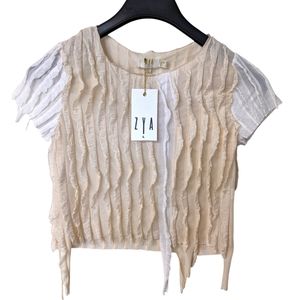 Zya the Label Vanilla Bean Crop Top Size 4